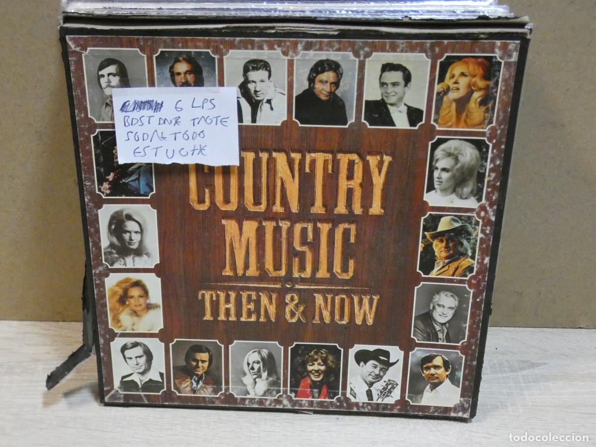 Discos de vinilo: ARKANSAS1980 LOTT783 VINILO MUCHO USO REPRODUCIBLE COUNTRY MUSIC THEN & NOW 6LP ESTUCHE TROTADO