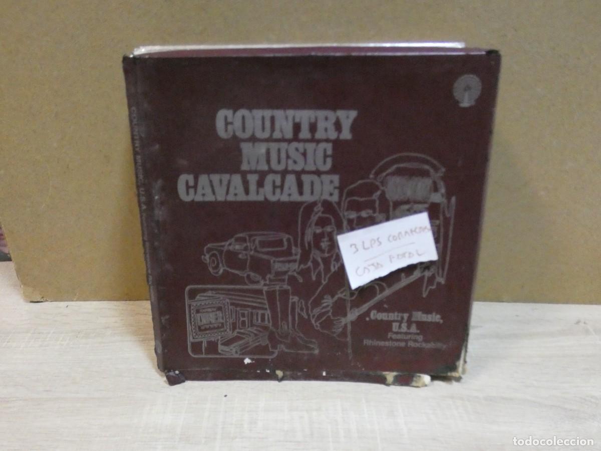 Disques de vinyle: ARKANSAS1980 LOTT783 VINILO MUCHO USO REPRODUCIBLE COUNTRY MUSIC CAVALCADE 3 LP CAJA FATAL