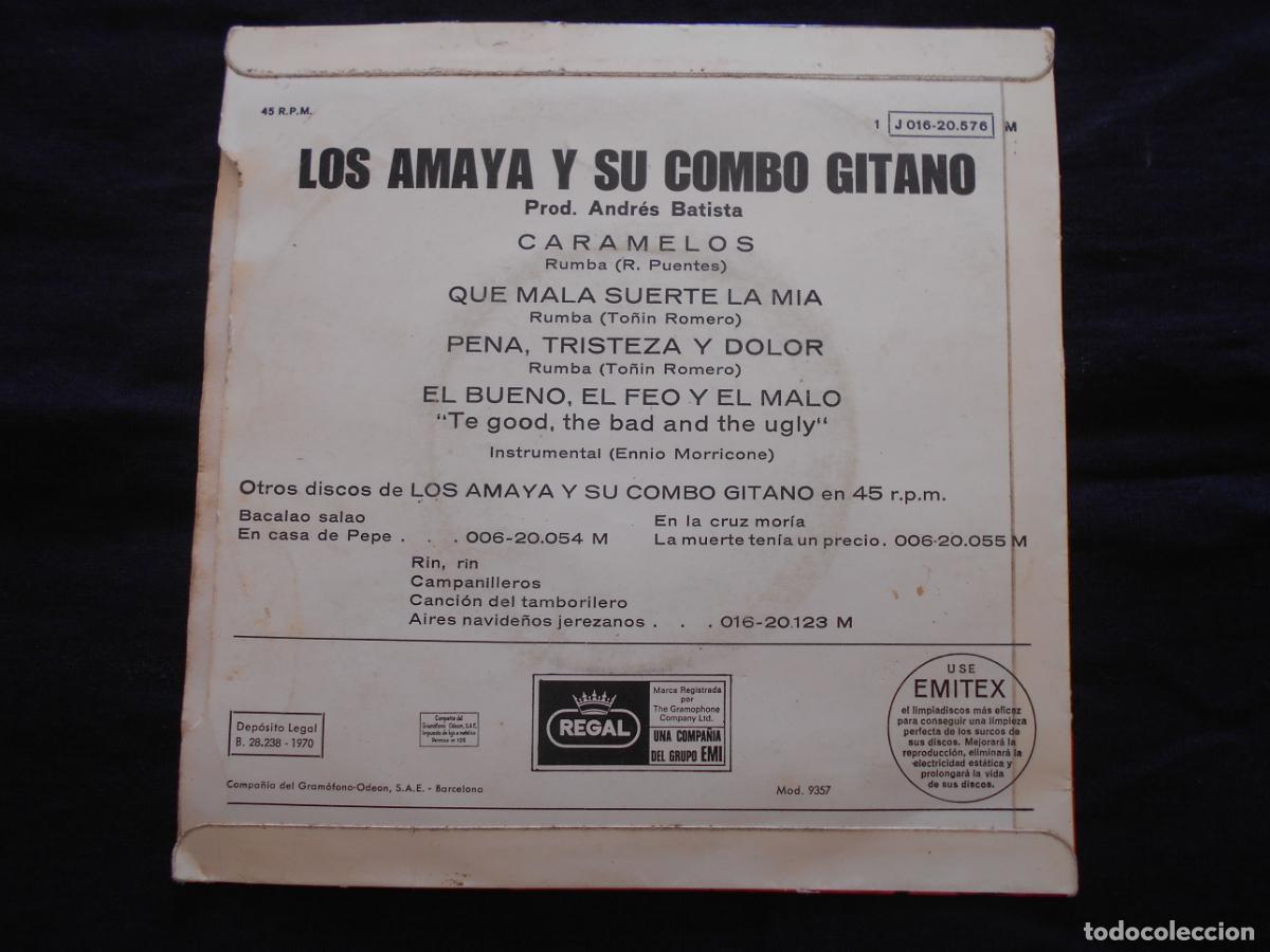 Discos de vinilo: EP LOS AMAYA // CARAMELOS + 3 - Foto 2