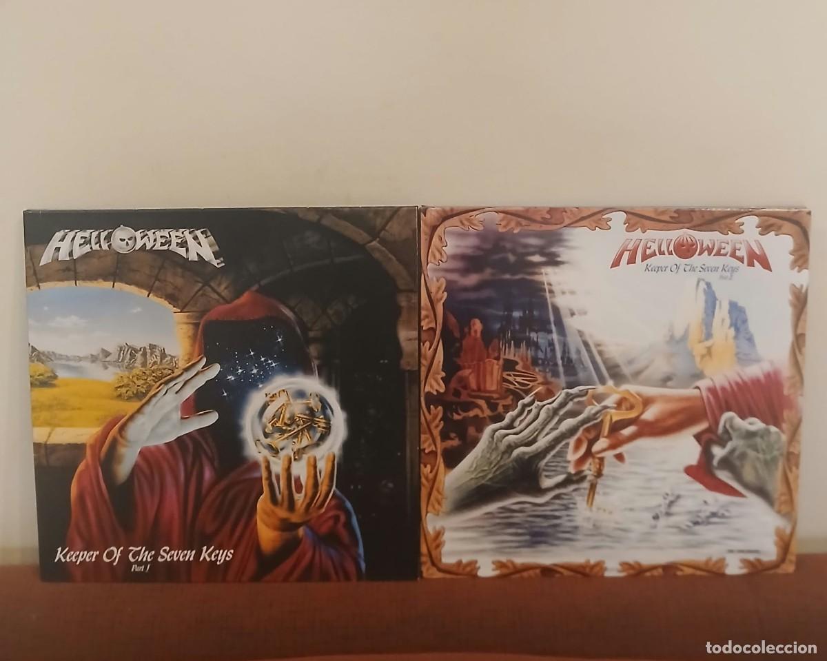 Discos de vinilo: VINILOS KEEPER OF THE SEVEN KEY 1 Y 2 - LPS GATEFOLD DE HELLOWEEN COMO NUEVOS Y UNO EN COLOR ROJO