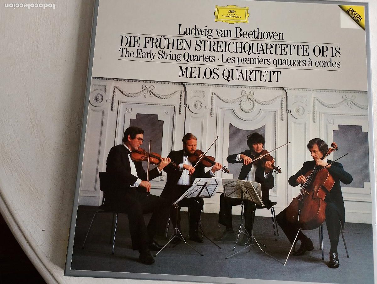 Discos de vinilo: Ludwig van Beethoven, Melos Quartett &ndash; Die Fr&uuml;hen Streichquartette op.18, 3 LPS 1984 GERMANY