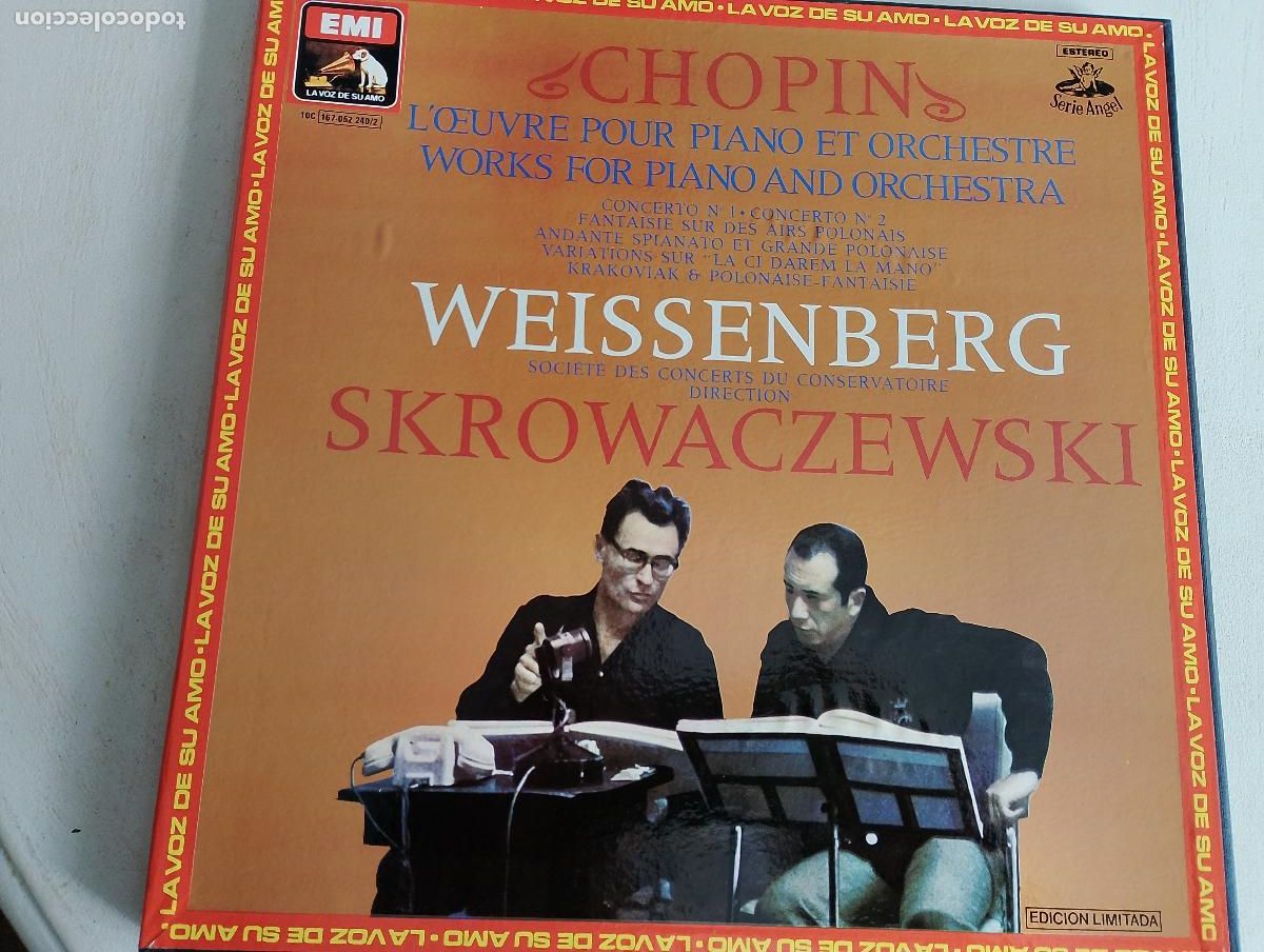 Discos de vinilo: Chopin L'&oelig;vre Pour Piano Et Orchestre = Works For Piano And Orchestra, 3 LPS ed espa&ntilde;ola
