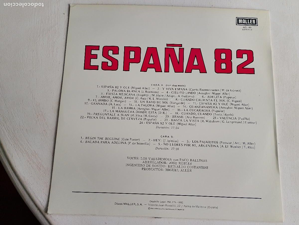 Discos de vinilo: Espa&ntilde;a 82, maller estereo api 89 - Foto 3