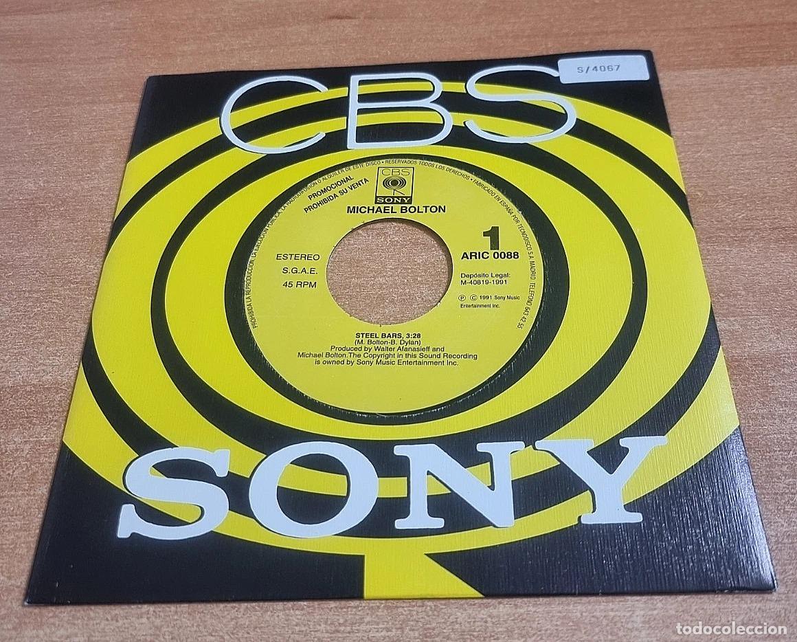Discos de vinilo: MICHAEL BOLTON Steel bars 7&rdquo; SINGLE VINILO PROMO DEL A&Ntilde;O 1991 CONTIENE 1 TEMA