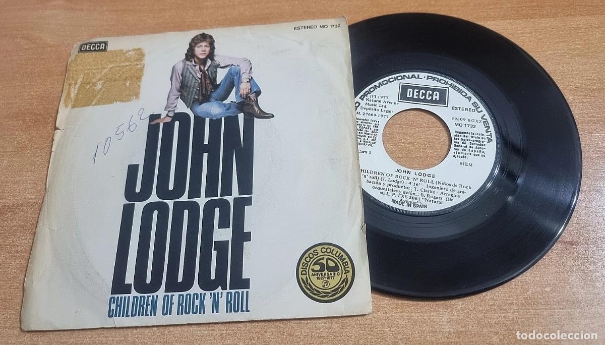 Discos de vinilo: JOHN LODGE Children of rock & roll THE MOODY BLUES 7&rdquo; SINGLE VINILO PROMO A&Ntilde;O 1977 CONTIENE 2 TEMAS