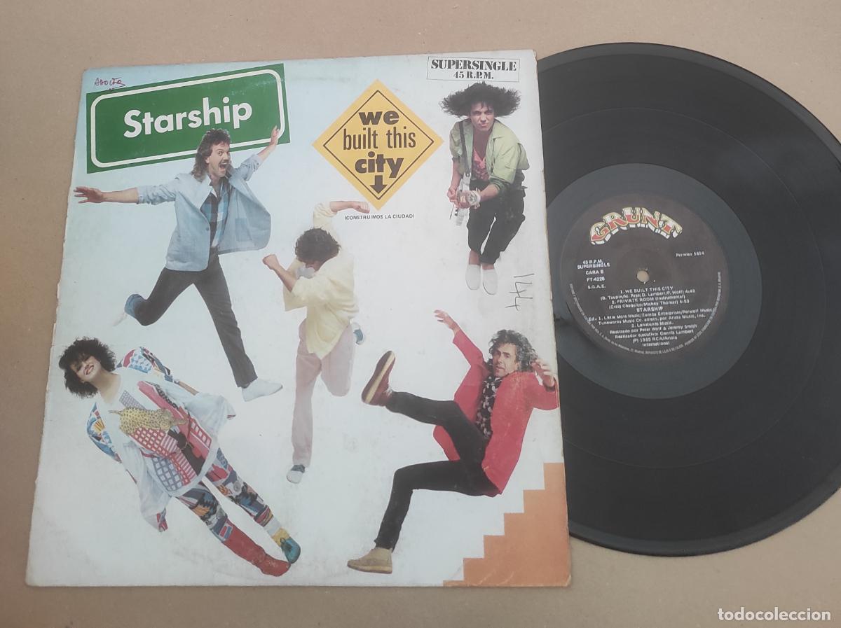 Discos de vinilo: Starship&ndash; We Built This City = Construimos La Ciudad-MAXI-EDICION ESPA&Ntilde;OLA-RARO
