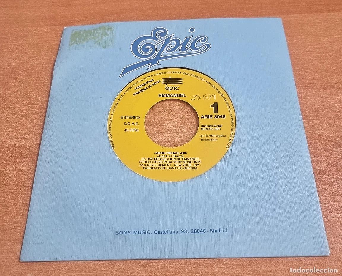 Discos de vinilo: EMMANUEL Jarro pichao 7&rdquo; SINGLE VINILO PROMO DEL A&Ntilde;O 1991 JUAN LUIS GUERRA CONTIENE 1 TEMA