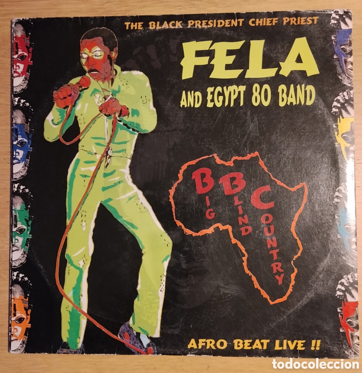 Discos de vinilo: FELA KUTI AND EGYPT 80 BAND: &rdquo;B.B.C. BIG BLIND COUNTRY&rdquo; LP VINILO 2010 - AFRO BEAT