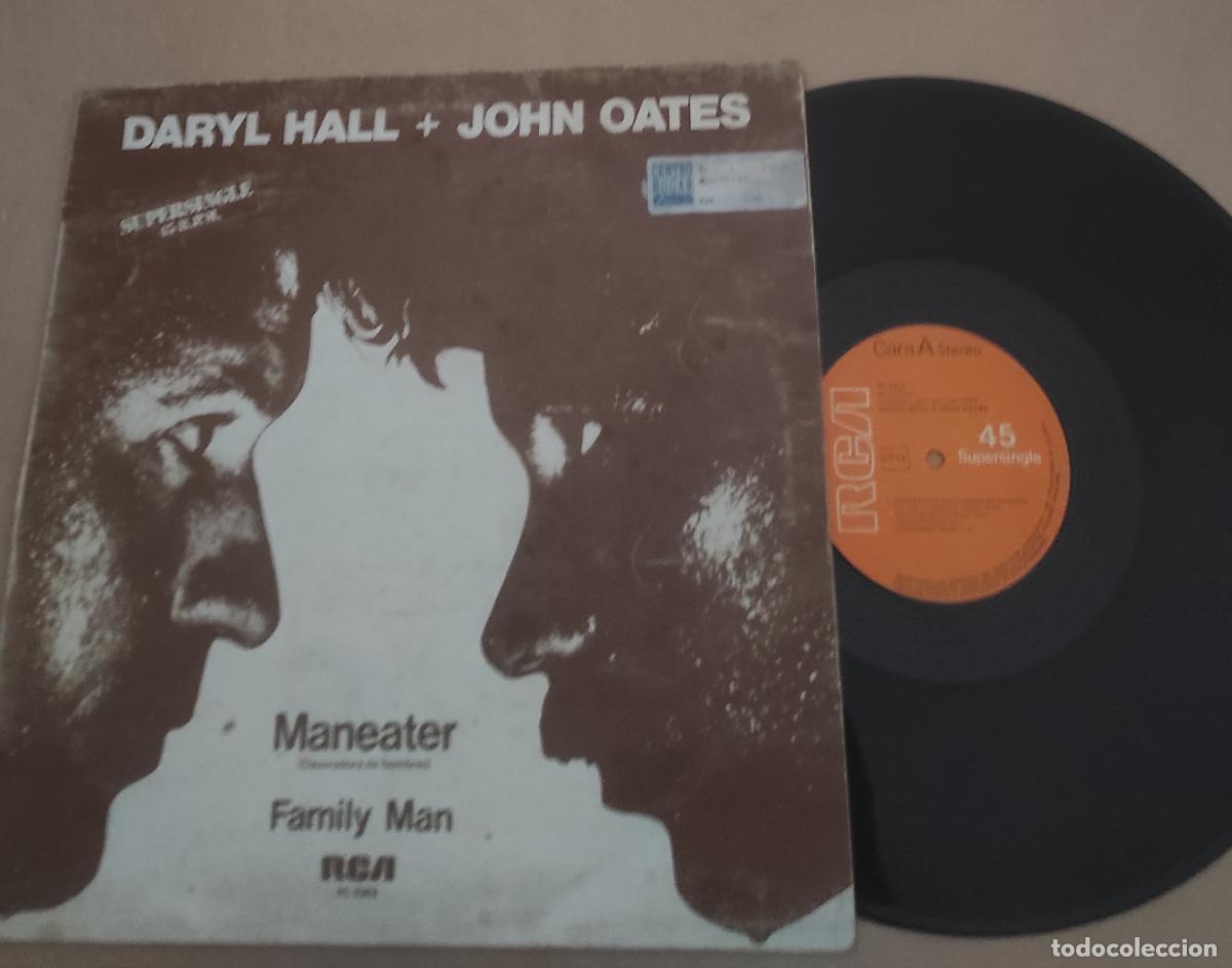 Discos de vinilo: Daryl Hall + John Oates &lrm;&ndash; Maneater = Devoradora De Hombres / Family Man-MAXI-ESPA&Ntilde;A-