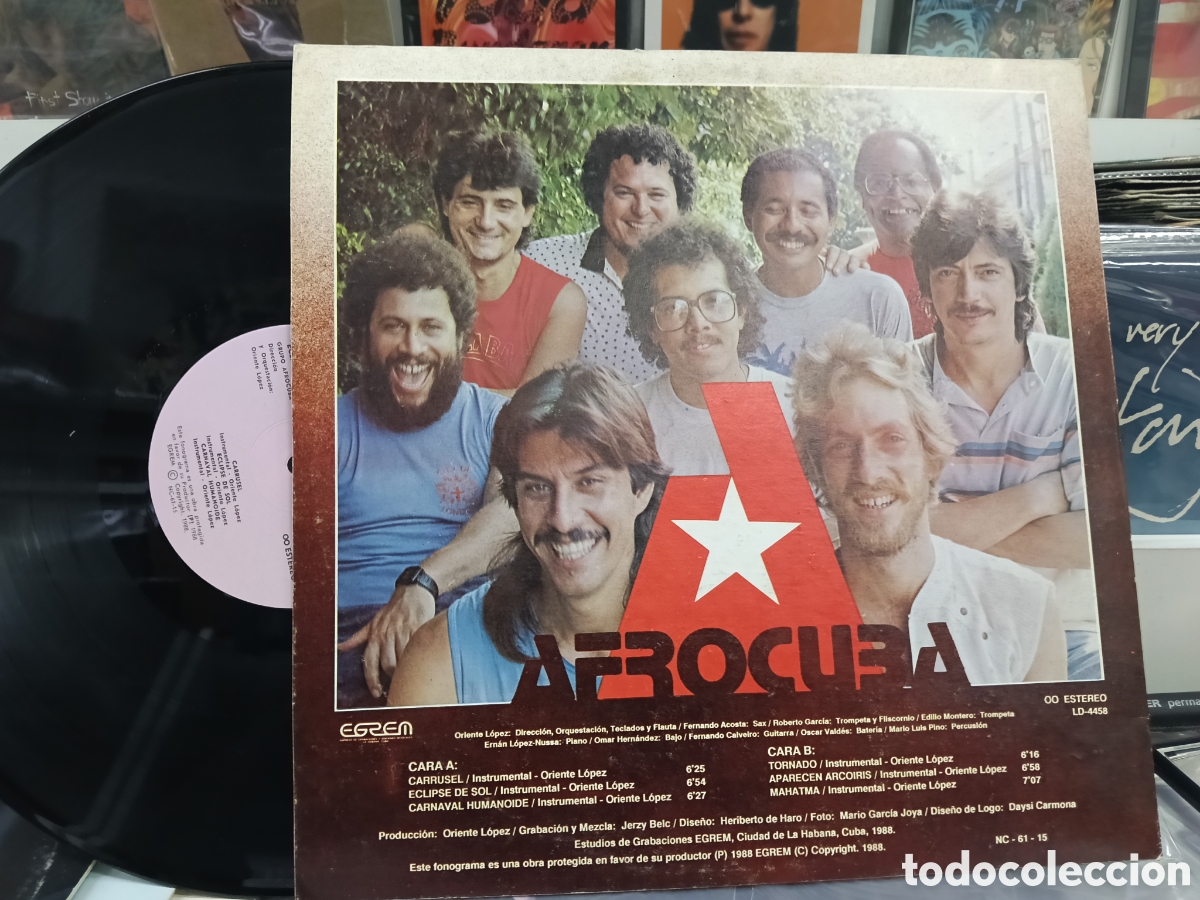 Discos de vinilo: Afrocuba lp eclipse de sol 1988 areito - Foto 2