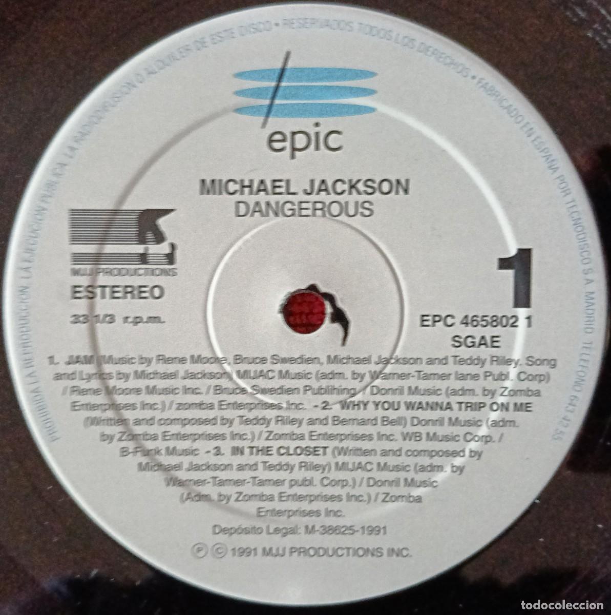 Discos de vinilo: MICHAEL JACKSON ** Dangerous ** VINILO LP 1991 (SOLO EL DISCO 1, SIN PORTADA NI ENCARTE)