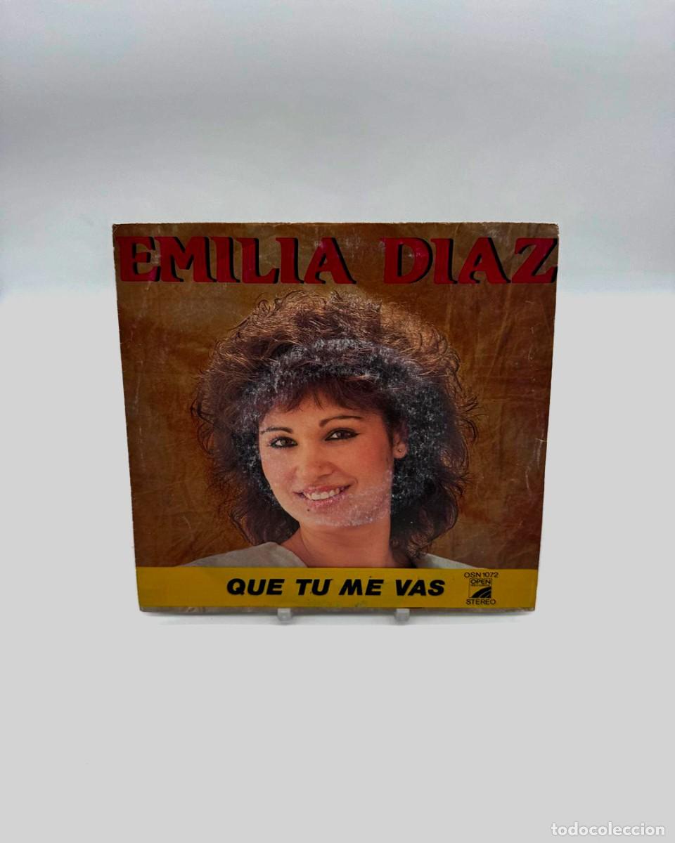 Discos de vinilo: Vinilo Single 7'' Emilia Diaz - Que Tu Me Vas / El Abuelo (Open Records, 1986) Flamenco Pop