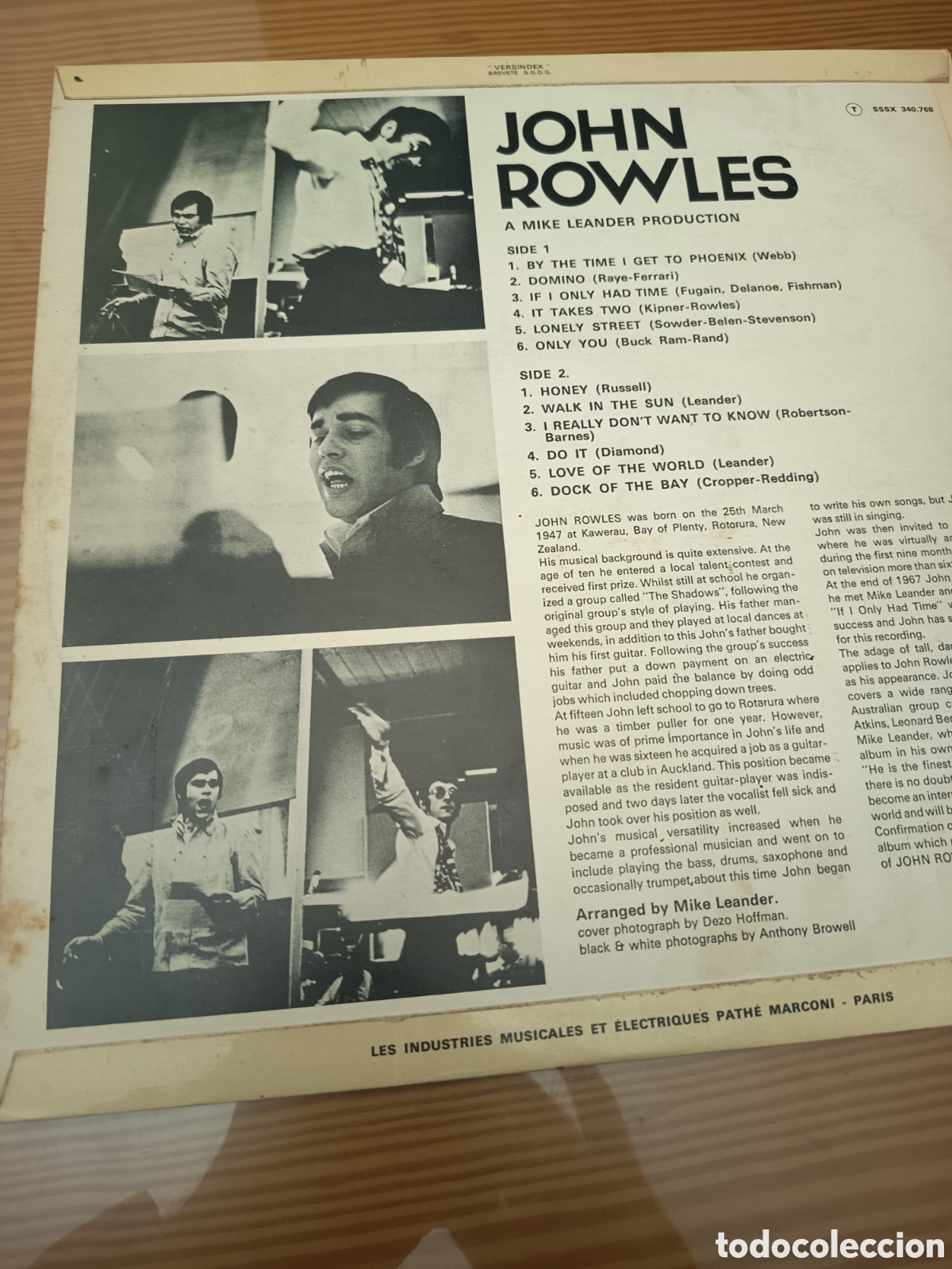 Discos de vinilo: Disco vinilo LP de John Rowles ,buen estado - Foto 2