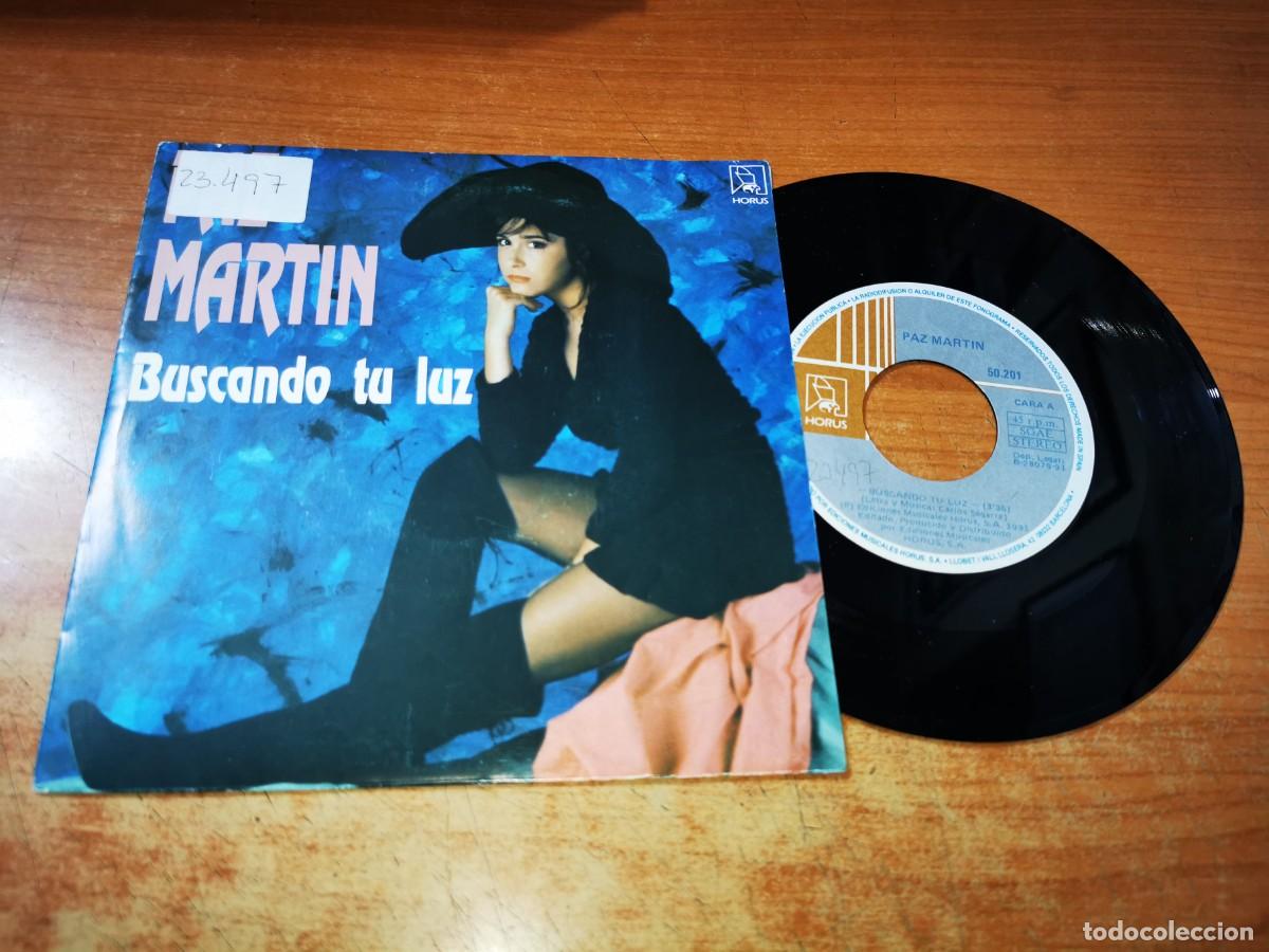 Discos de vinilo: PAZ MARTIN Buscando tu luz / Quiero que seas mi baby SINGLE VINILO DEL A&Ntilde;O 1991 CONTIENE 2 TEMAS