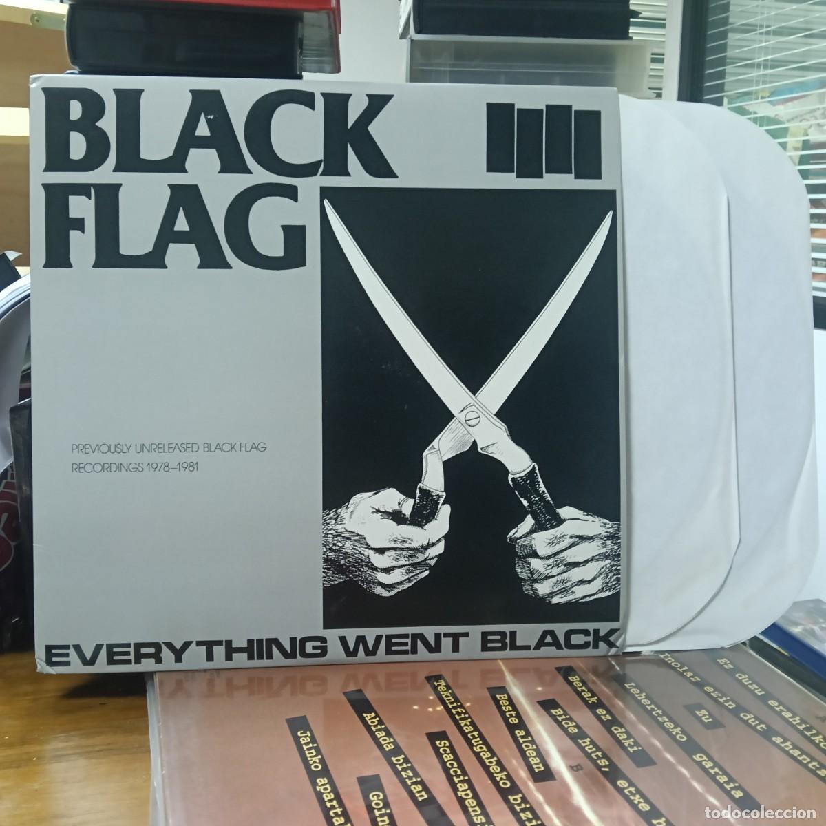 Discos de vinilo: BLACK FLAG - EVERYTHING WENT BLACK REF. SST 015 - MUY BUEN ESTADO DOBLE 1990