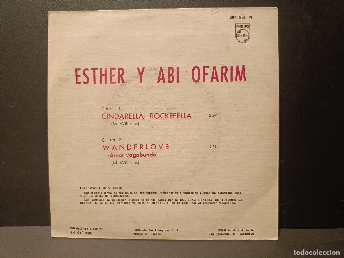 Discos de vinilo: ESTHER Y ABI CINDARELLA ROCKEFELLA SINGLE PHILIPS PEPETO - Foto 2