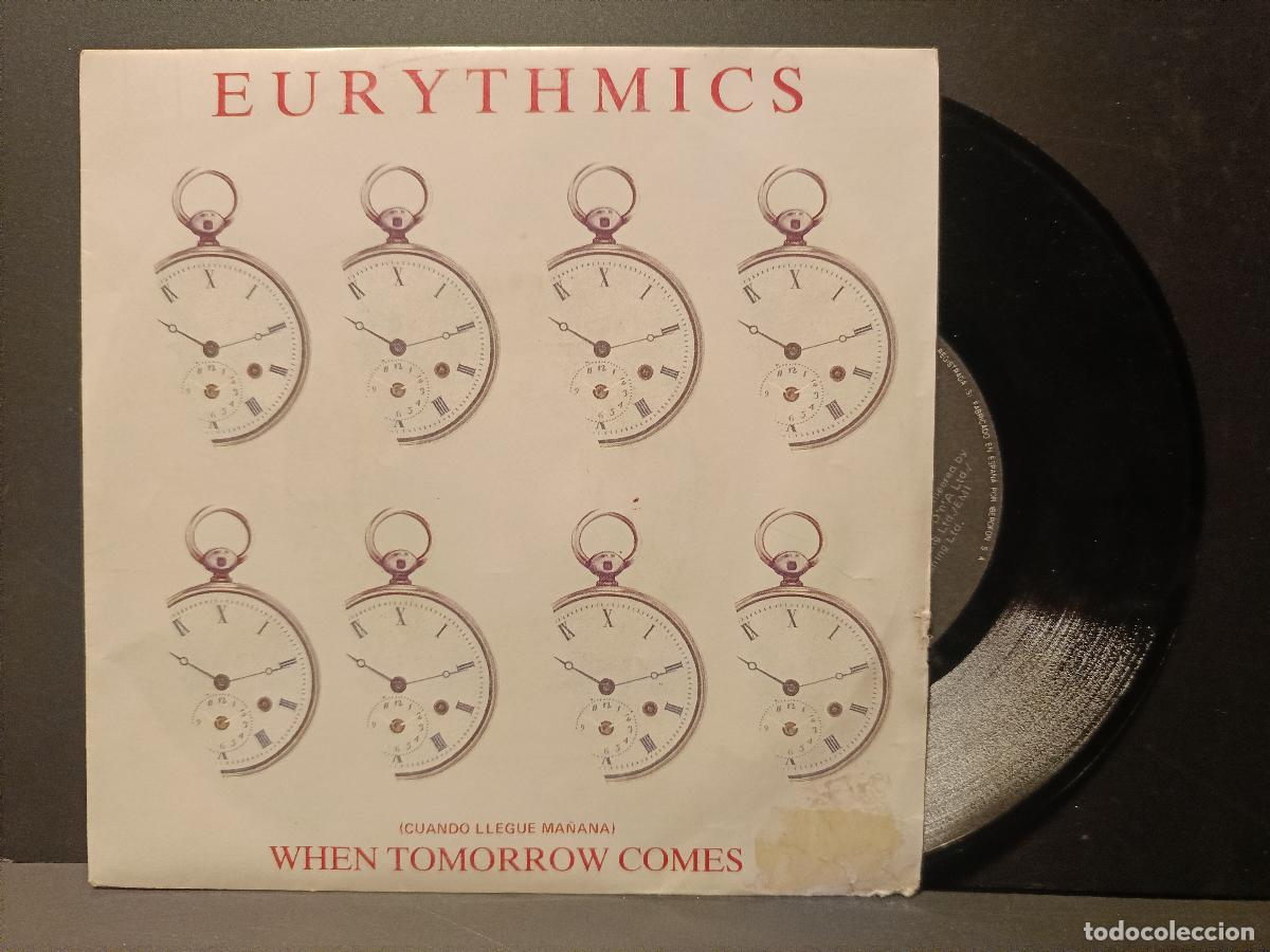 Discos de vinilo: EURYTHMICS CUANDO LLEGUE MA&Ntilde;ANA SINGLE PROMO 1986 PEPETO