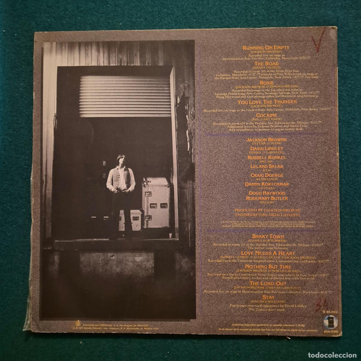 Discos de vinilo: Jackson Browne &ndash; Running On Empty - Foto 2