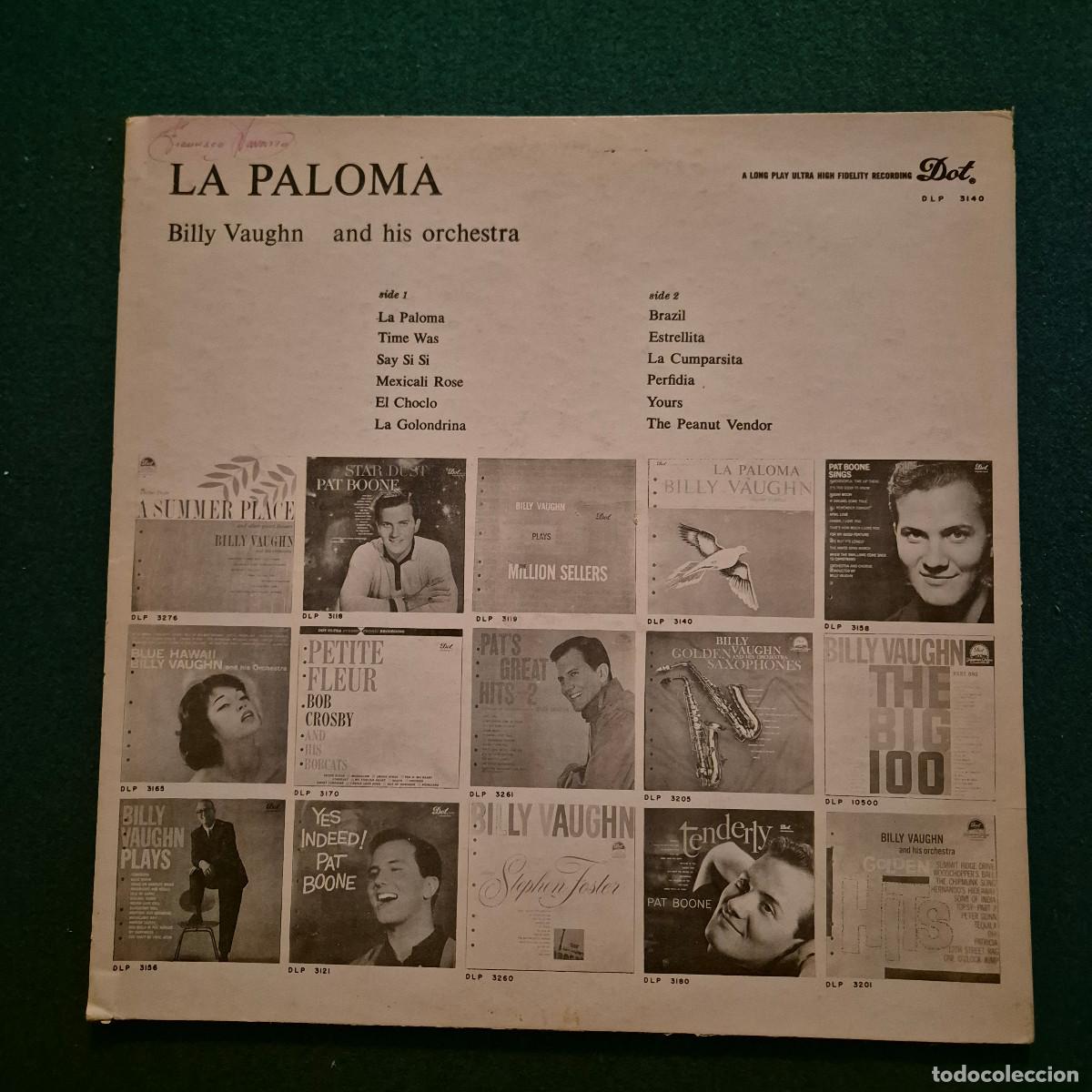 Discos de vinilo: Billy Vaughn And His Orchestra &lrm;&ndash; La Paloma - Foto 2