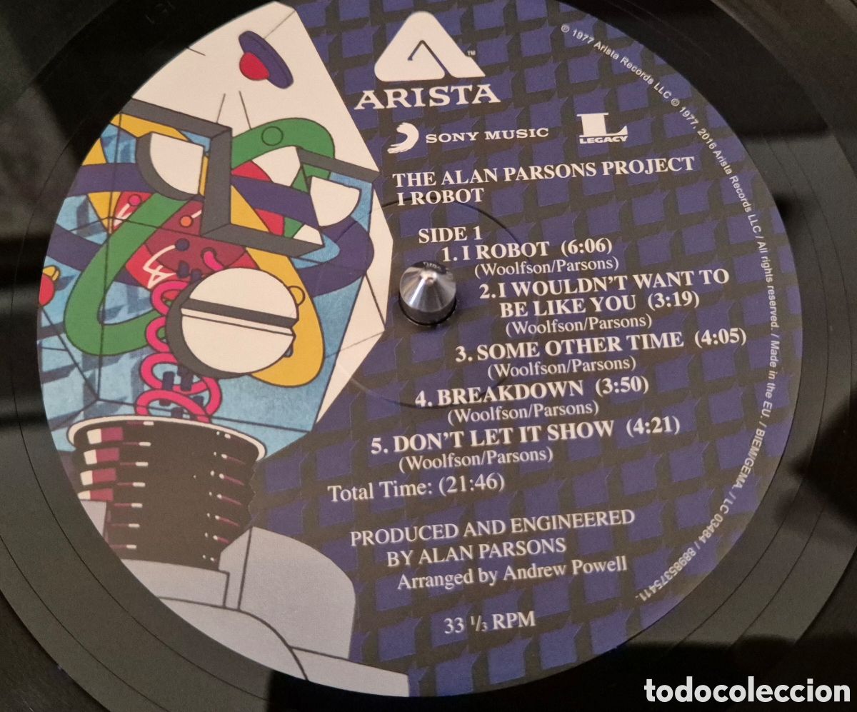 Discos de vinilo: Alan Parsons Project &ndash; I Robot LP Nueva edic. 2017 - Foto 8