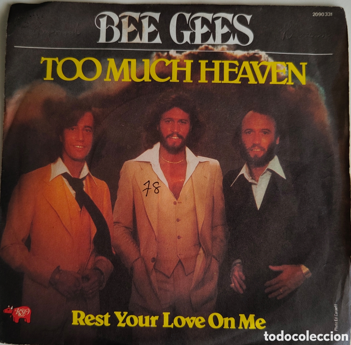 Discos de vinilo: BEE GEES - Too much Heaven (1978) disco de vinilo single