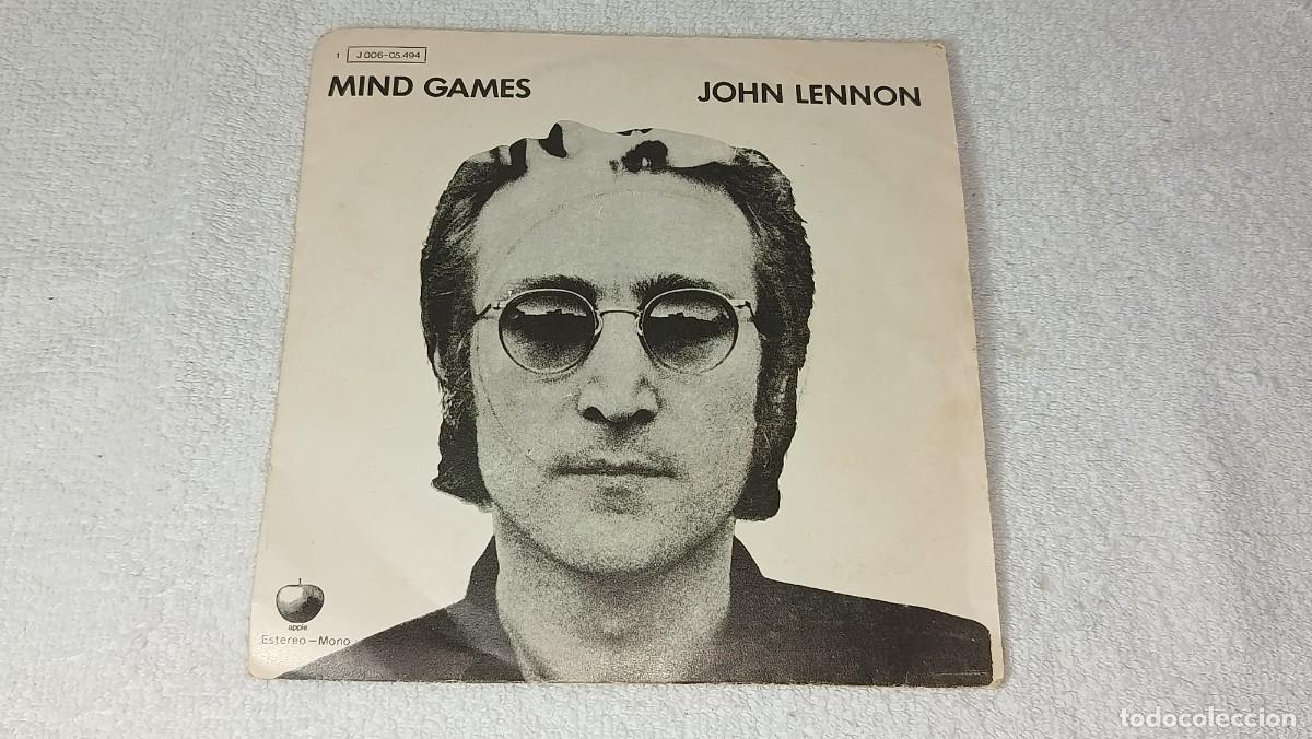 Discos de vinilo: ANTIGUO DISCO SINGLE - JOHN LENNON - MIND GAMES - MEAT CITY - APPLE RECORDS - EMI ODEON - A&Ntilde;O 1973