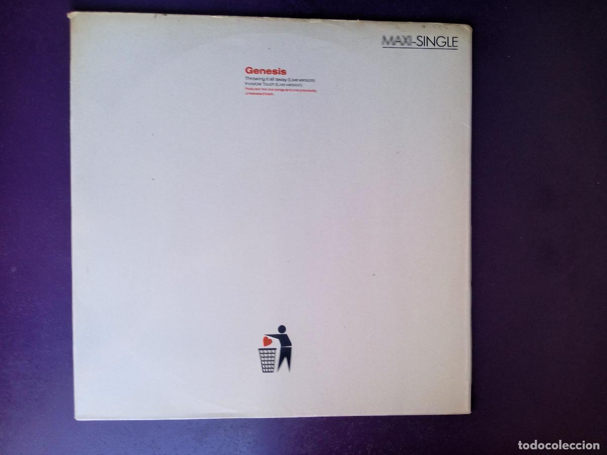 Discos de vinilo: GENESIS &ndash; THROWING IT ALL AWAY (LIVE VERSION) - MAXI VIRGIN 1987 - LEVE USO DJ, POP 80'S
