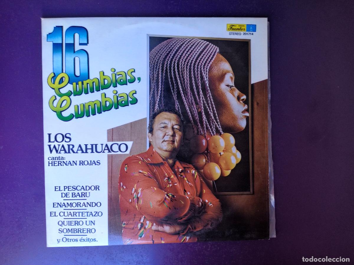 Discos de vinilo: Los Warahuaco Canta Hernan Rojas &lrm;&ndash; 16 Cumbias - LP FUENTES COLOMBIA 1990 - SIN USO