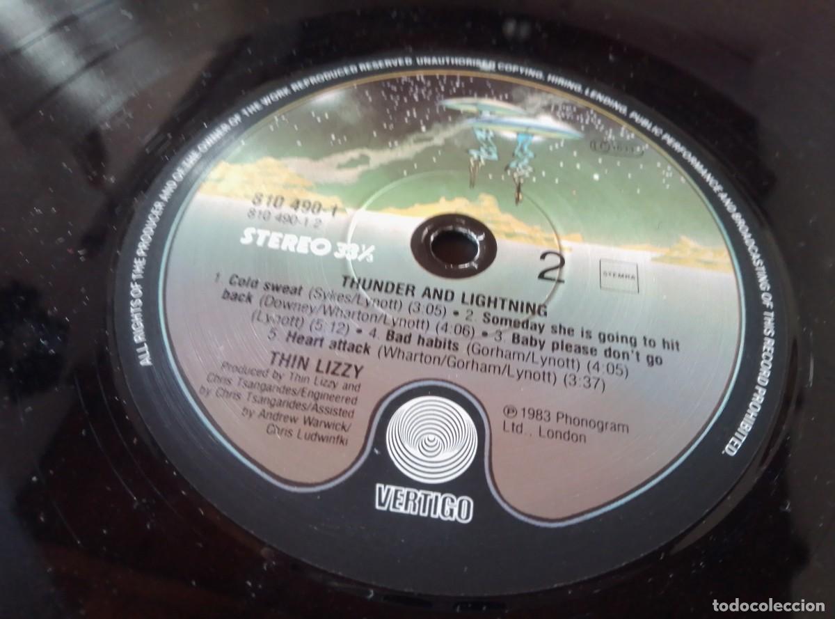 Discos de vinilo: THIN LIZZY THUNDER AND LIGHTNING 1983 LP L3 2 43 - Foto 4