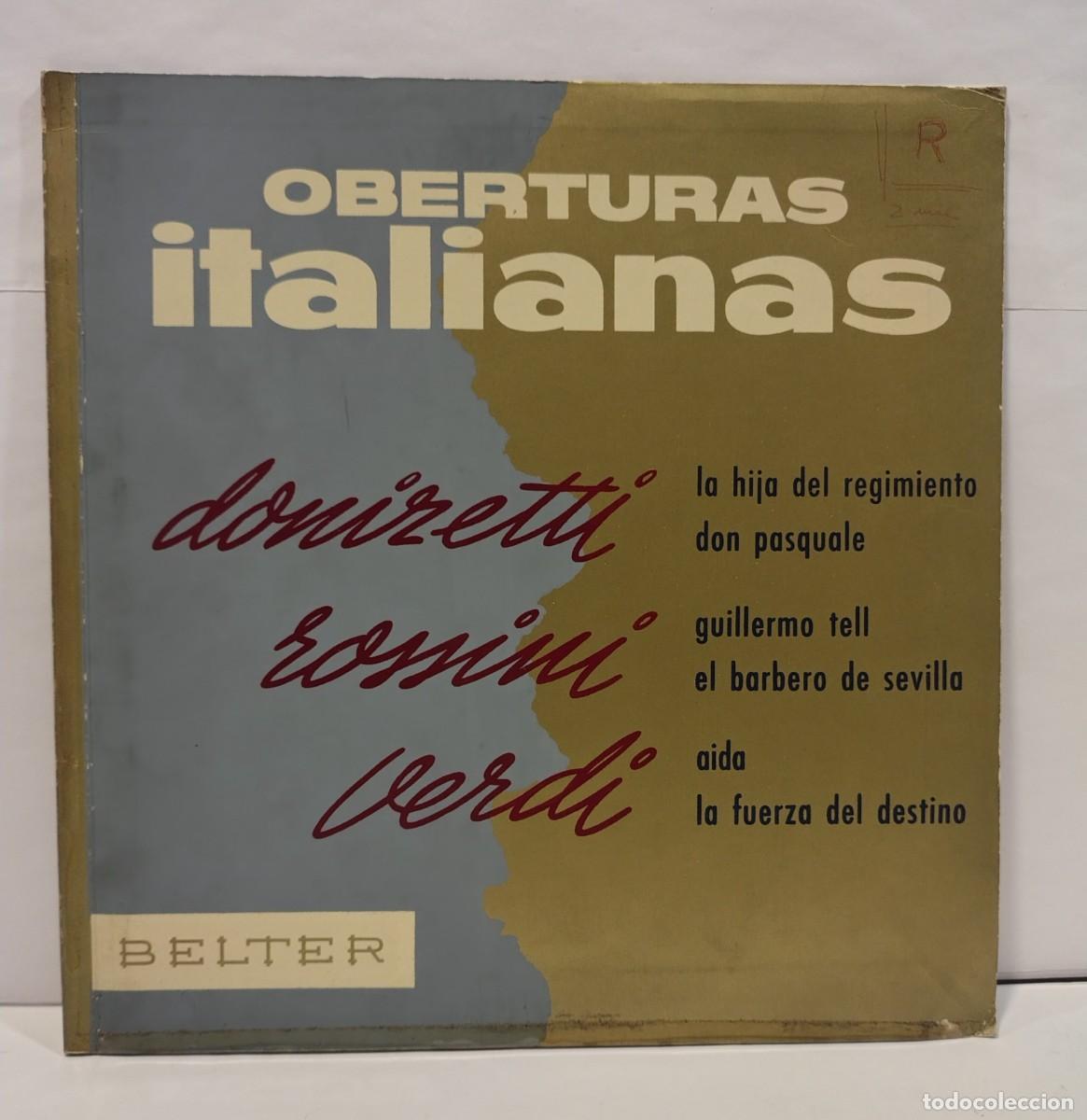 Discos de vinilo: OBERTURAS ITALIANAS: VERDI, ROSSINI y DONIZETTI. Con libreto interior. VINILO (LP, Album). CCM2