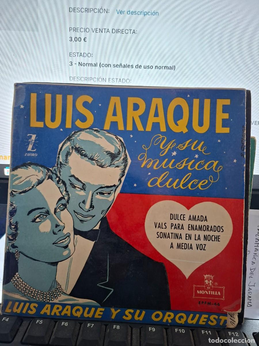 Discos de vinilo: LUIS ARAQUE - DULCE AMADA - EP DE VINILO - Foto 1
