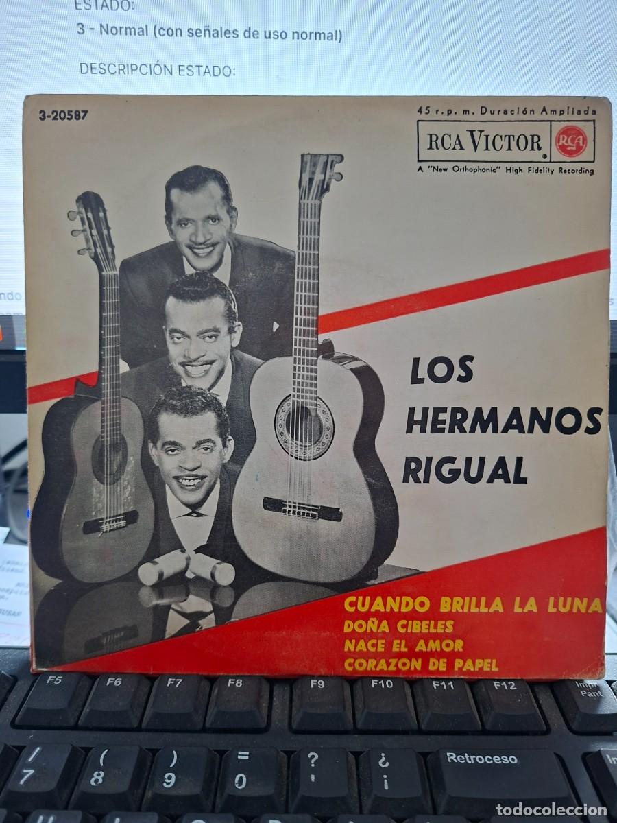 Discos de vinilo: LOS HERMANOS RIGUAL - CUANDO BRILLA LA LUNA - EP DE VINILO