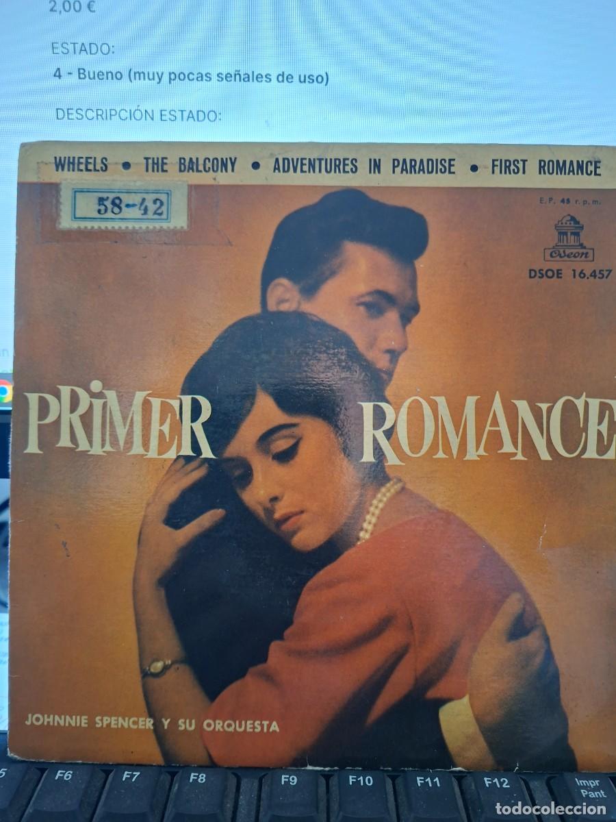 Discos de vinilo: JOHNNIE SPENCER Y SU ORQUESTA - PRIMER ROMANCE - EP DE VINILO