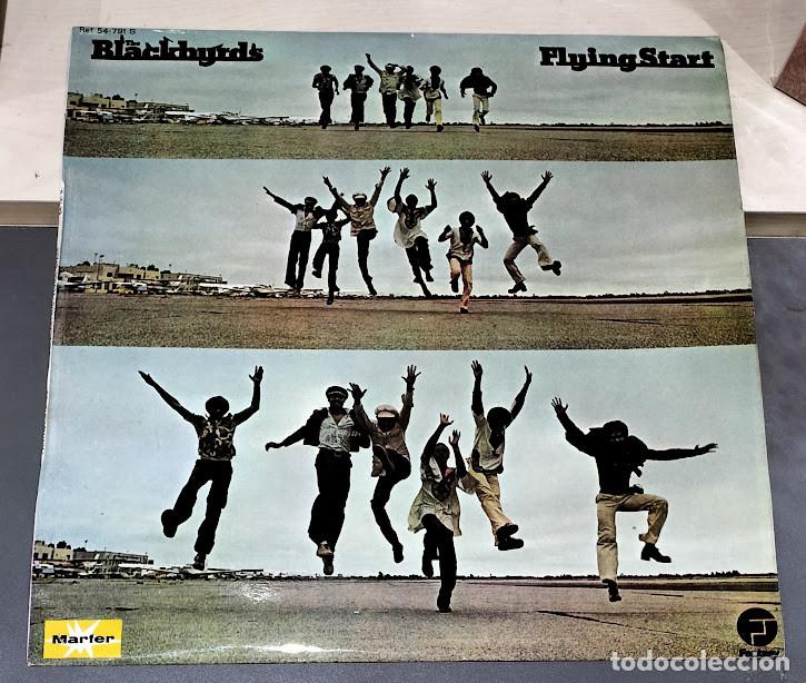 Discos de vinilo: The Blackbyrds - Flying Start - LP Fantasy ref. M.40.087-S. Ed. espa&ntilde;ola 1975.