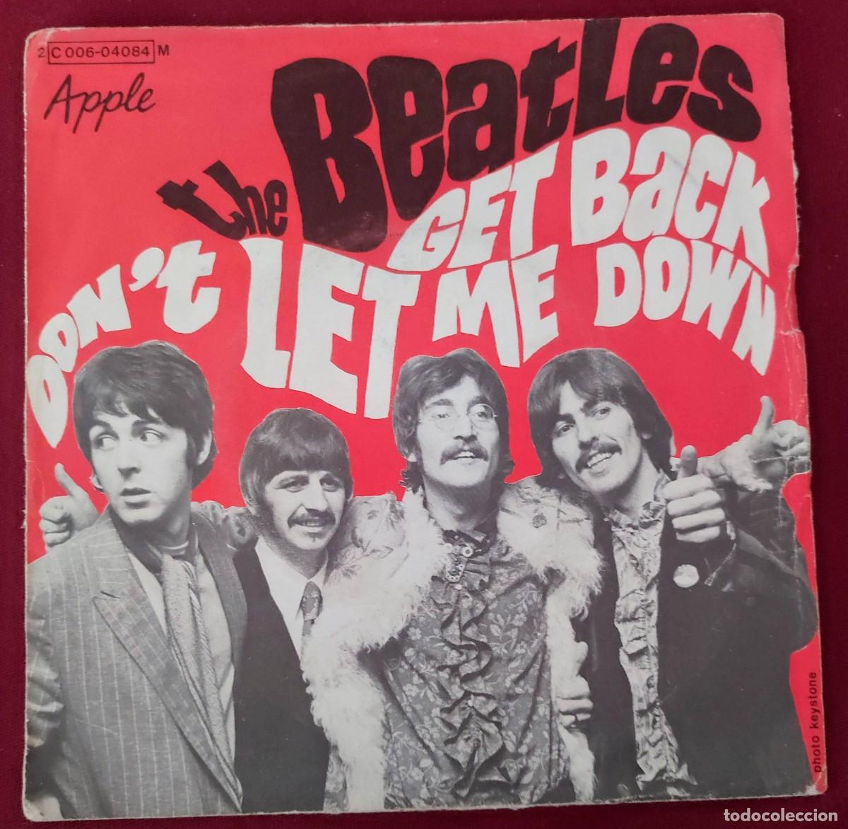 Discos de vinilo: Vinilo 45 RPM The Beatles &ndash; Get Back / Don't Let Me Down (Edici&oacute;n Original Francesa 1969)