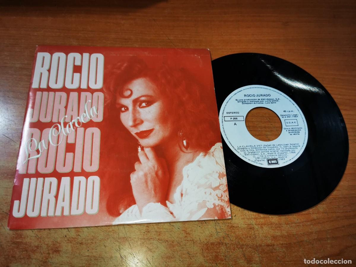 Discos de vinilo: ROCIO JURADO La clavela SINGLE VINILO PROMO DEL A&Ntilde;O 1989 CONTIENE 2 TEMAS
