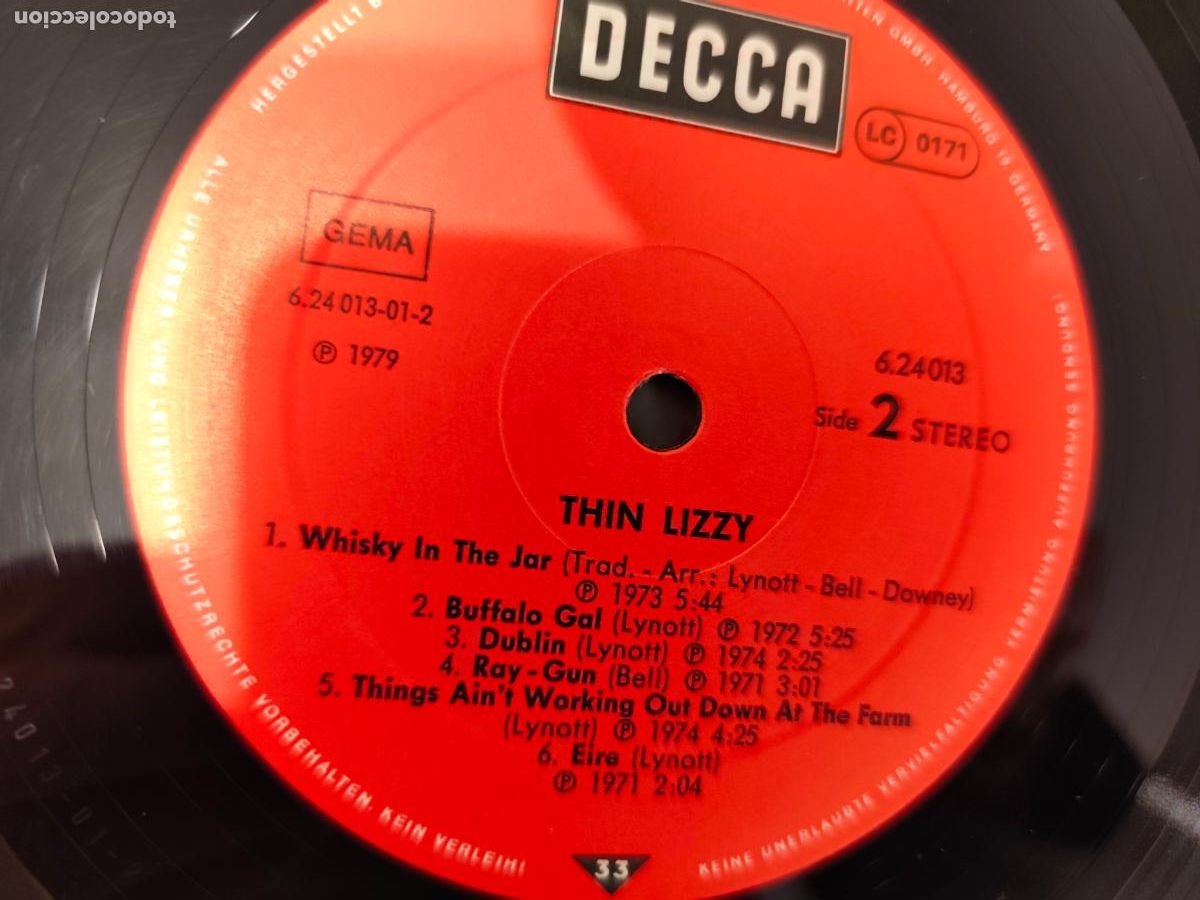 Discos de vinilo: Thin Lizzy &ndash; Thin Lizzy- (1979) LP disco vinilo - Foto 2
