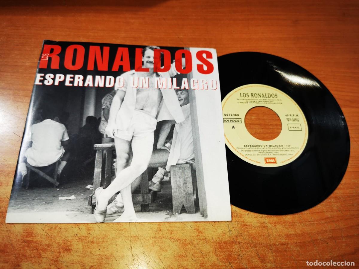 Discos de vinilo: LOS RONALDOS Esperando un milagro SINGLE VINILO DEL A&Ntilde;O 1993 CONTIENE 2 TEMAS