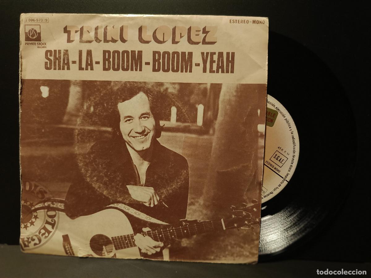 Discos de vinilo: trini lopez sha-la-boom boom -yeah +1 single PROMO 1976 pepeto
