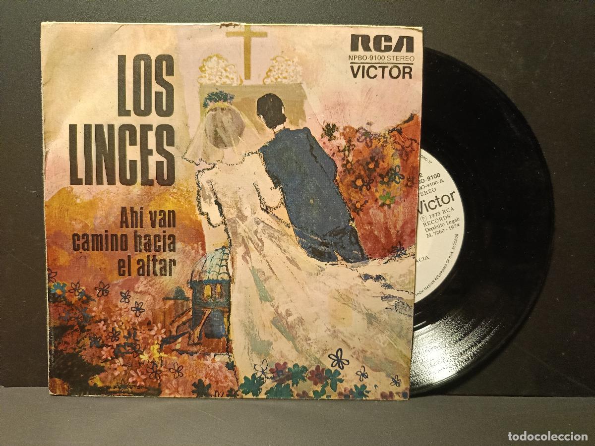 Discos de vinilo: LOS LINCES AHI VAN CAMINO HACIA EL ALTAR +1 SINGLE PROMO 1974 PEPETO