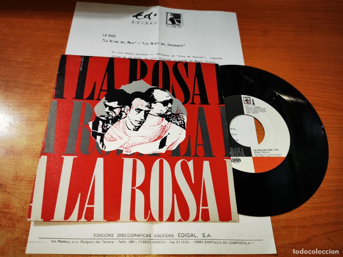 Discos de vinilo: LA ROSA La reina del mate / Los blues del emigrante SINGLE VINILO 1990 CON HOJA PROMO 2 TEMAS