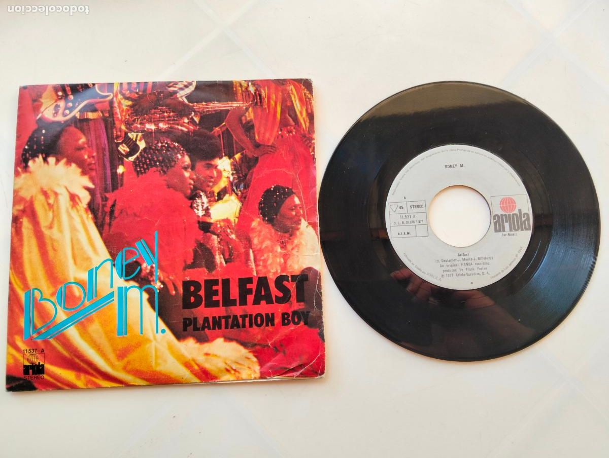 Discos de vinilo: BONEY M, BELFAST, EDITA ARIOLA, A&Ntilde;O 1977