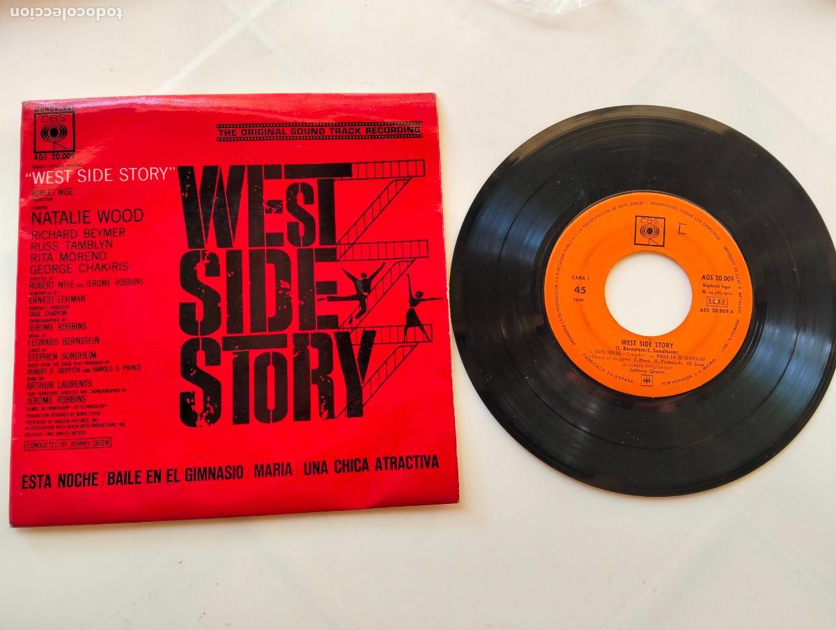 Discos de vinilo: WEST SIDE STORY, EDITA CBS, A&Ntilde;O 1962