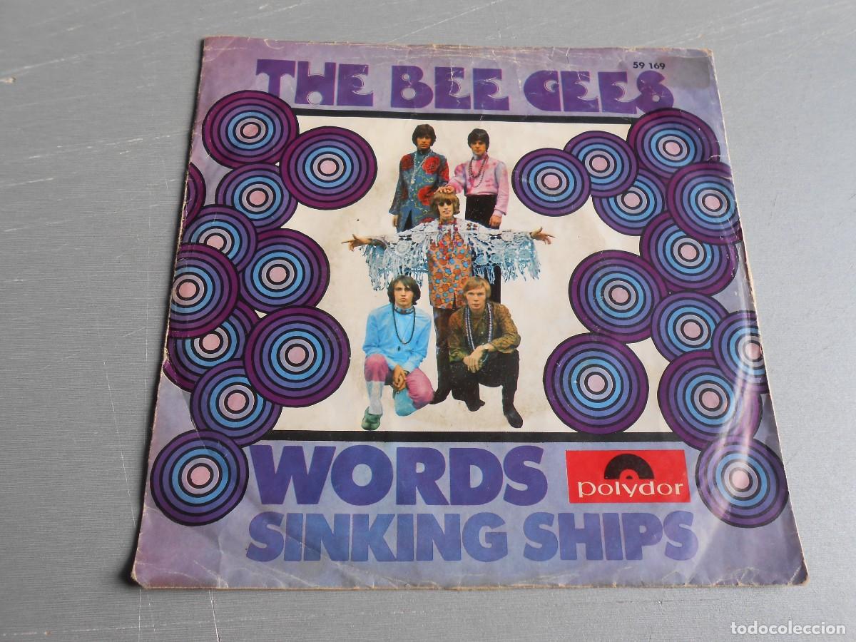 Discos de vinilo: BEE GEES, SG, WORDS + 1, A&Ntilde;O 1968, POLYDOR, 59.169 MADE IN GERMANY
