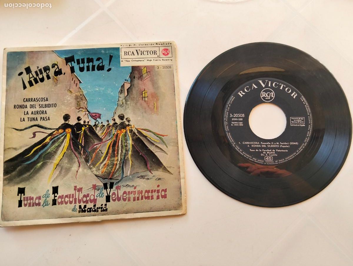 Discos de vinilo: AUPA TUNA, TUNA DE LA FACULTAD DE VETERINARIA MADRID, EDITA RCA VICTOR