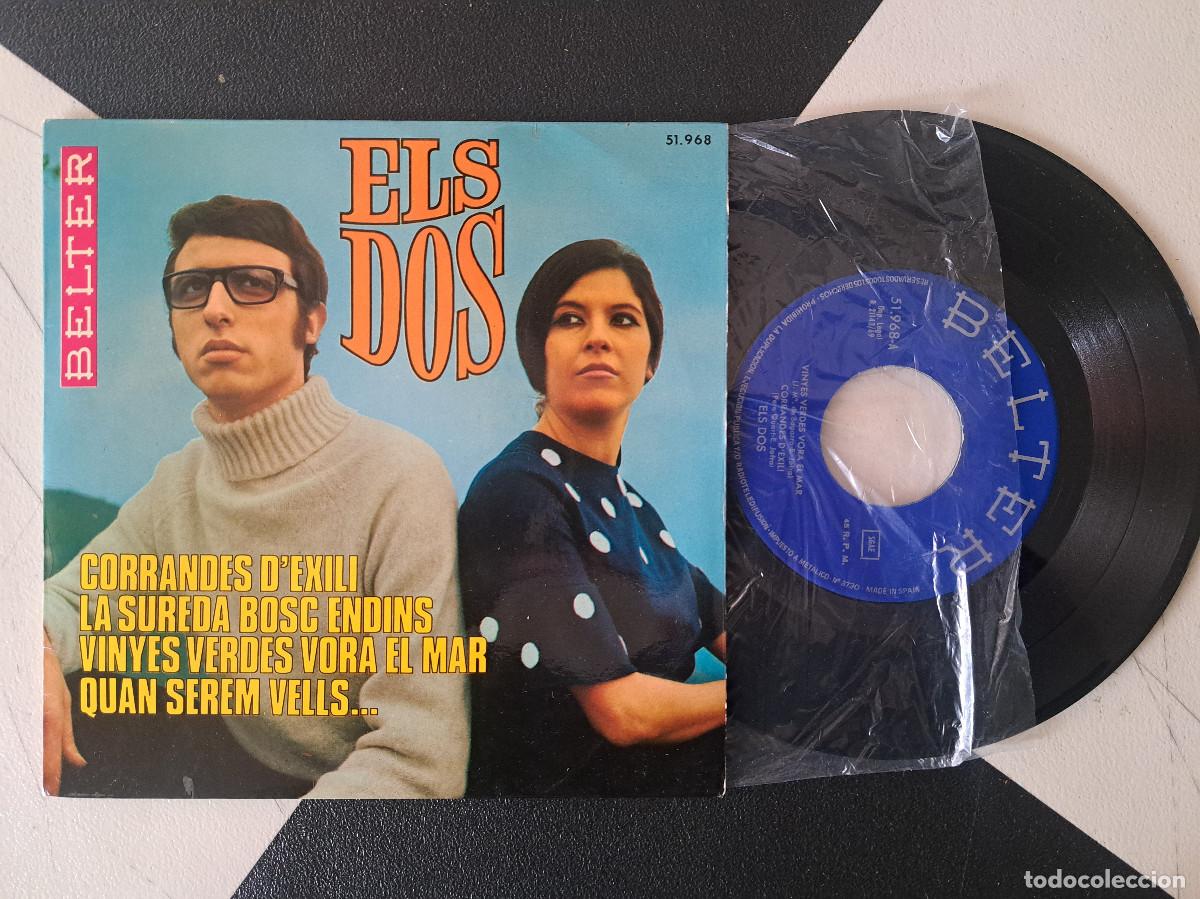 Discos de vinilo: SINGLE Els Dos &lrm;&ndash; Vinyes Verdes Vora El Mar 1969 EUGENIO NM/VG+ BELTER