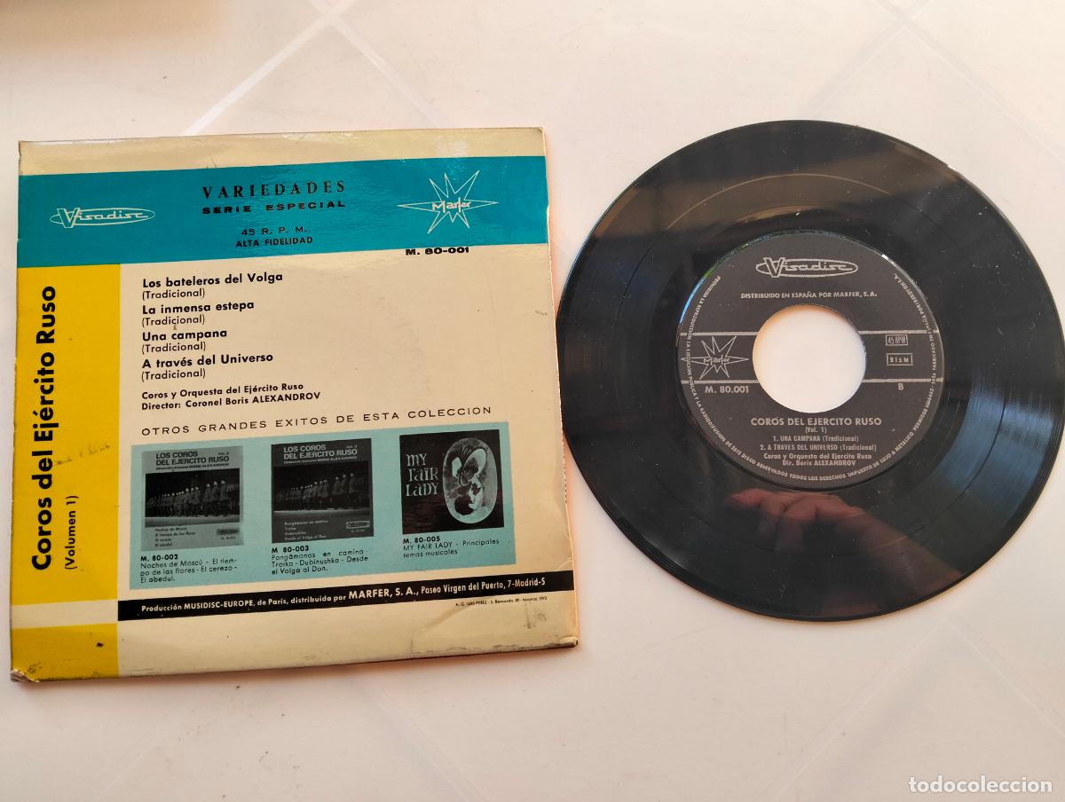 Discos de vinilo: LOS COROS DEL EJERCITO RUSO, EDITA VISADISC - Foto 2
