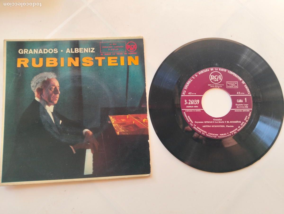 Discos de vinilo: RUBINSTEIN, GRANADOS Y ALBENIZ, EDITA RCA, A&Ntilde;O 1958