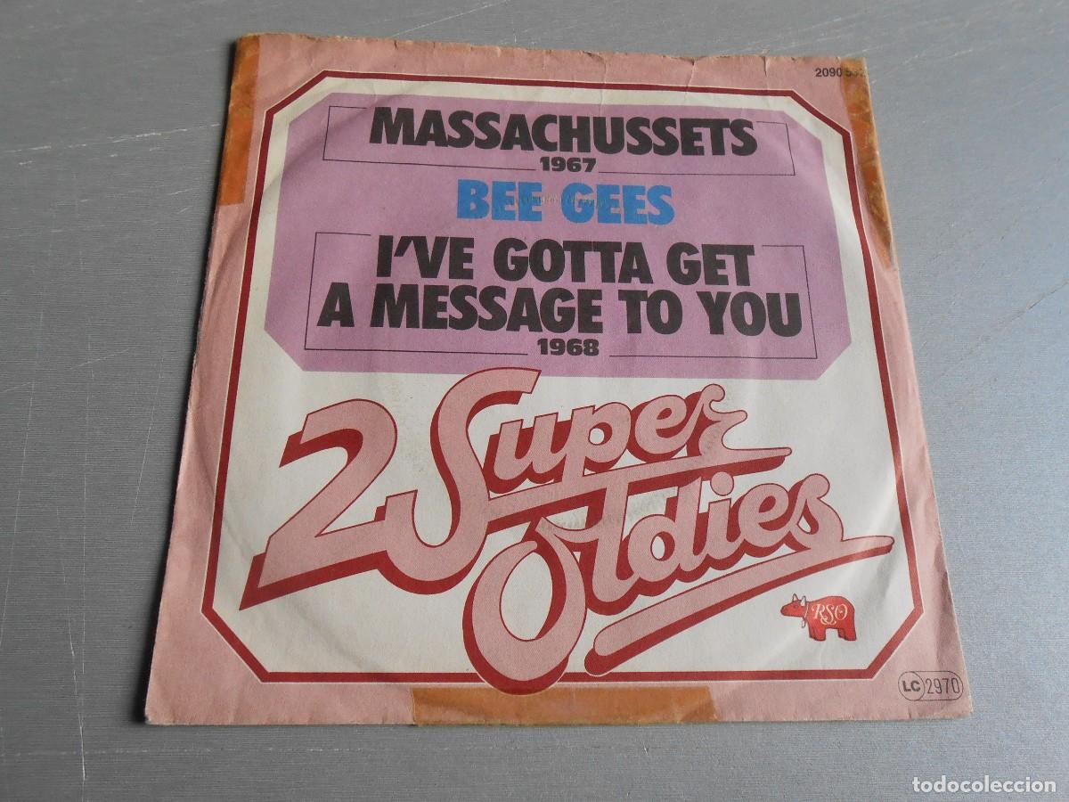 Discos de vinilo: BEE GEES - 2 SUPER OLDIES -, SG, MASSACHUSSETS + 1, A&Ntilde;O 1981, RSO 2090 532 MADE IN GERMANY