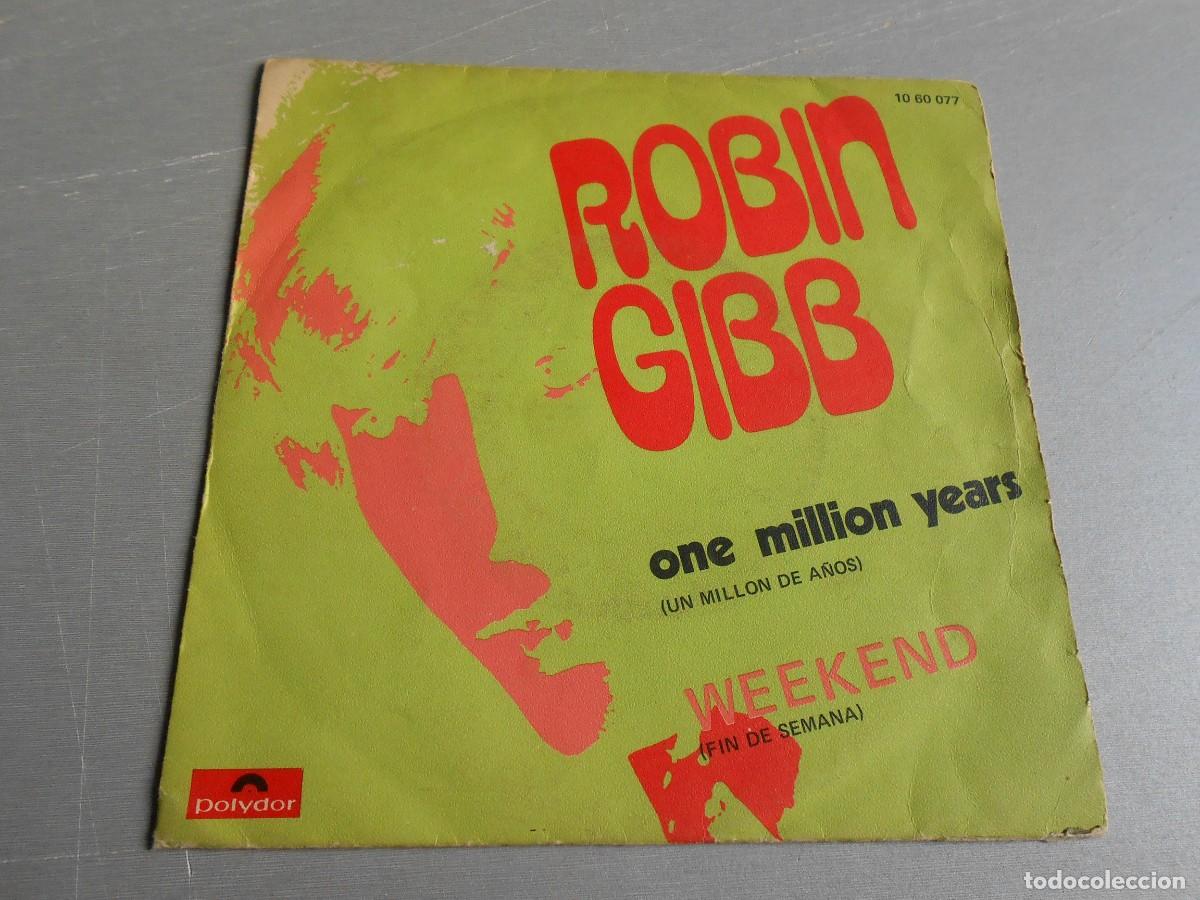 Discos de vinilo: ROBIN GIBB, SG, ONE MILLION YEARS + 1, A&Ntilde;O 1969, POLYDOR 1060 077